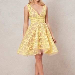 Nadine Merabi Lola Lemon Dress worn ONCE  XL=12 42’Bust34waist44 hips l
